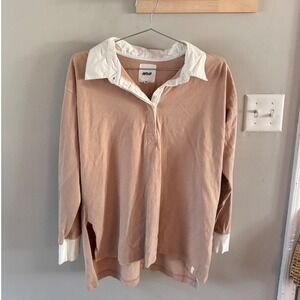 aerie long sleeve oversized polo